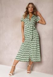 Zielona Sukienka Mamci Koszulowa Wiązana w Pasie Maevana. Zielone sukienki damskie Renee, na co dzień, l, bez wzorów, z wiskozy, eleganckie, bez kołnierzyka, bez ramiączek, maxi, koszulowe. Za 199.99 zł.