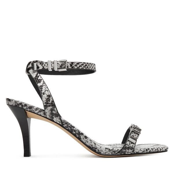 Sandały MICHAEL Michael Kors. Szare sandały damskie MICHAEL Michael Kors, bez wzorów, bez obcasa, na szpilce, bez zapięcia. Za 639.99 zł.