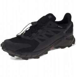 Buty trailowe Salomon Supercross 4 GTX - black/black. Czarne buty sportowe męskie Salomon, bez wzorów, bez zapięcia. Za 674.20 zł.
