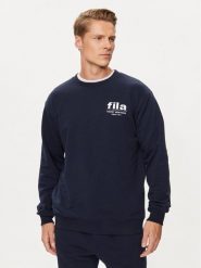 Fila Bluza FAM0671 Granatowy Relaxed Fit. Niebieskie bluzy męskie Fila, m, bez wzorów, z bawełny, bez ramiączek, bez kaptura. Za 139.99 zł.