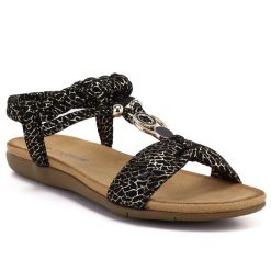 Sandały damskie wsuwane czarne Artiker 58C0629. Czarne sandały damskie Artiker, bez wzorów, z tkaniny, bez obcasa, bez zapięcia. Za 149.99 zł.