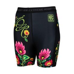 Legginsy sportowe damskie krótkie 1/3 EXTREME HOBBY FOLK. Czarne legginsy damskie EXTREME HOBBY, s, bez wzorów, z elastanu, krótkie, do biegania. Za 169.00 zł.