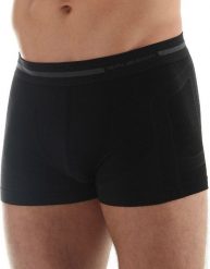 Brubeck Bokserki męskie Comfort Wool Merino czarne r. L (BX10430). Czarne bokserki męskie Brubeck, bez wzorów. Za 98.14 zł.