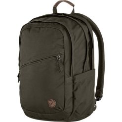 FJALLRAVEN Plecak RAVEN 28 Dark Olive. Brązowe plecaki męskie Fjällräven, bez wzorów, z bawełny, biznesowe. Za 621.20 zł.