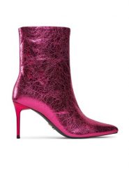 Steve Madden Botki Lyricals Bootie SM11002592 SM11002592-LMP Różowy. Czerwone botki damskie Steve Madden, bez wzorów, ze skóry, bez obcasa, na szpilce, bez zapięcia. Za 589.99 zł.