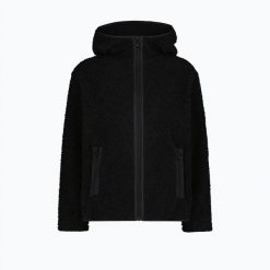 Płaszcz damski CMP 36P2916 Long Teddy. Czarne płaszcze damskie CMP, bez wzorów, z materiału, bez kołnierzyka, bez kaptura. Za 329.99 zł.