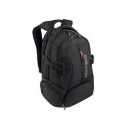 Plecak miejski z kieszenią na laptop Transit 16" 27l. Czarne plecaki męskie Wenger, bez wzorów. Za 354.50 zł.