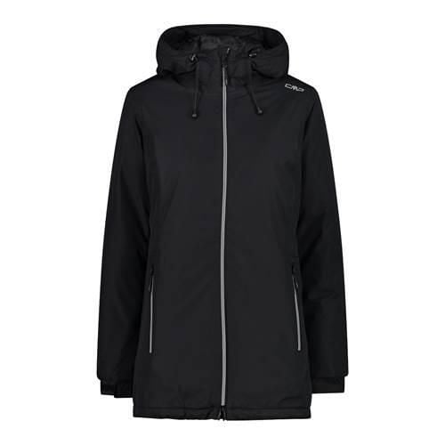 Kurtka uniwersalna damska CMP 32Z1396U901. Czarne kurtki sportowe damskie CMP, uniwersalny, bez wzorów, z syntetyku, bez ramiączek, z kapturem, trekkingowe. Za 415.00 zł.