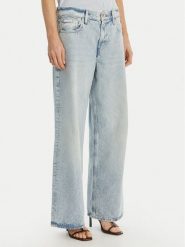 Calvin Klein Jeans Jeansy LV047F663G Niebieski Loose Fit. Niebieskie jeansy damskie Calvin Klein Jeans, bez wzorów, z bawełny. Za 409.99 zł.