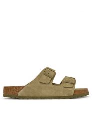 Birkenstock Klapki Arizona 1031998 Khaki. Brązowe klapki męskie Birkenstock, bez wzorów, ze skóry, bez zapięcia. Za 549.99 zł.