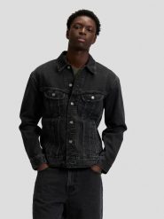 MESKA KURTKA LEE RELAXED RIDER JACKET REKINDLE 112376447. Kurtki męskie Lee, s, bez wzorów, z jeansu, bez kaptura. Za 199.99 zł.