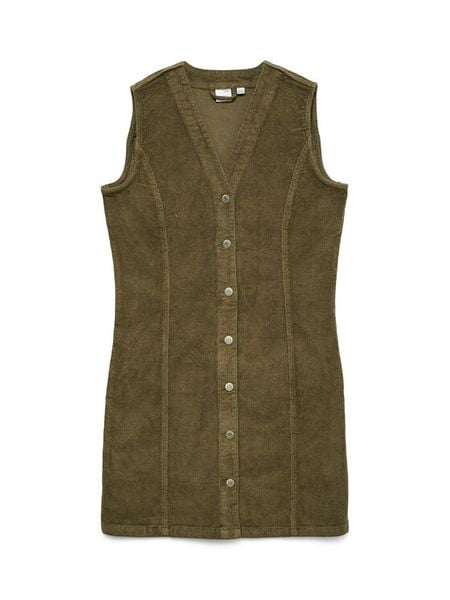 Vero Moda Sukienka codzienna Eden 10333959 Zielony Regular Fit. Zielone sukienki damskie Vero Moda, na co dzień, s, bez wzorów, z bawełny, bez kołnierzyka, bez ramiączek, proste. Za 139.99 zł.