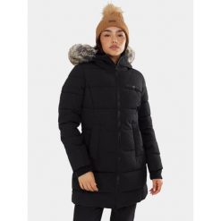 Płaszcz Zimowy Damski Fundango Melody. Czarne płaszcze damskie FUNDANGO, na zimę, bez wzorów, z puchu, eleganckie, bez kołnierzyka, bez kaptura. Za 599.90 zł.