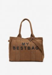 Brązowa Pleciona Torebka Shopper Seviola. Brązowe shopperki damskie Born2be, bez wzorów, z jeansu, bez dodatków. Za 109.99 zł.