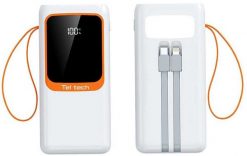 Powerbank Teltech power bank bateria awaryjna 5A 22.5W kable Typ-C / Lightning biały 50000mAh TT-PB50. Białe powerbanki Teltech. Za 122.70 zł.