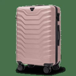 Walizka średnia Wings PEAFOWL 24" ROSE GOLD. Czerwone walizki damskie Wings, bez wzorów, z materiału, średnie. Za 160.93 zł.
