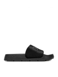 Juicy Couture Klapki PJC5 Czarny. Czarne klapki damskie Juicy Couture, bez wzorów, z materiału, bez obcasa, bez zapięcia. Za 119.99 zł.