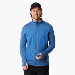 Kurtka męska Swedemount Trondheim Wind Mid Layer Full Zip z polaru. Niebieskie kurtki sportowe męskie SWEDEMOUNT, na zimę, m, bez wzorów, z polaru, bez kaptura, do biegania. W wyprzedaży za 222.00 zł.
