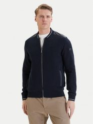 Bugatti Bluza 8750-15174E Granatowy Regular Fit. Niebieskie bluzy męskie Bugatti, l, bez wzorów, z bawełny, bez ramiączek, bez kaptura. Za 679.99 zł.