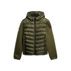 Kurtka puchowa Superdry Storm Hybrid. Zielone kurtki męskie Superdry, s, bez wzorów, z dzianiny, z kapturem. Za 560.30 zł.