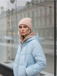 Czapka beanie z domieszką wełny - beżowy. Brązowe czapki damskie Sinsay, bez wzorów, z wełny. Za 35.99 zł.