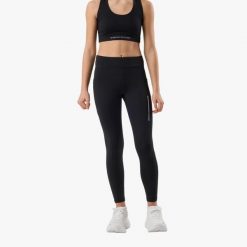 Długie legginsy trening junior Swedemount Core Pocket Tights Long szybkoschnące. Czarne legginsy damskie SWEDEMOUNT, bez wzorów, z materiału. Za 99.99 zł.