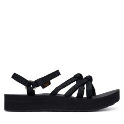 Sandały Teva. Czarne sandały damskie Teva, bez wzorów, bez obcasa, na płaskiej podeszwie, bez zapięcia. Za 319.99 zł.