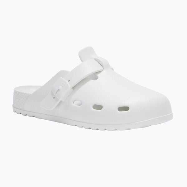 Klapki Scholl Bahia EVA. Białe klapki damskie Scholl, bez wzorów, z materiału, bez zapięcia. Za 189.99 zł.
