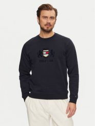Tommy Hilfiger Bluza Icon MW0MW38349 Granatowy Regular Fit. Niebieskie bluzy męskie Tommy Hilfiger, m, bez wzorów, z bawełny, bez ramiączek, bez kaptura. Za 449.99 zł.