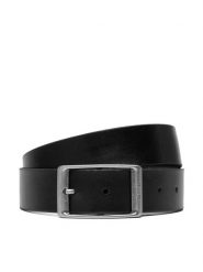 Calvin Klein Pasek Casual Round Buckle Tumbled 35Mm LV04D7123G Czarny. Czarne paski męskie Calvin Klein, ze skóry, casualowe. Za 209.99 zł.