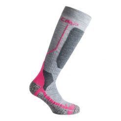 Skarpety narciarskie CMP SKI SOCK WOOL wełniane ocieplane antybakteryjne. Czerwone skarpety męskie CMP, bez wzorów, z elastanu. Za 89.99 zł.