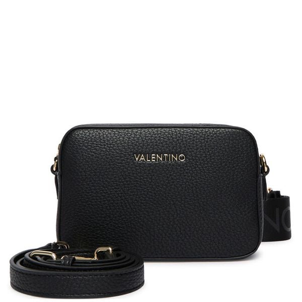 Torebka Valentino. Czarne listonoszki damskie Valentino, bez wzorów, bez dodatków. Za 457.99 zł.