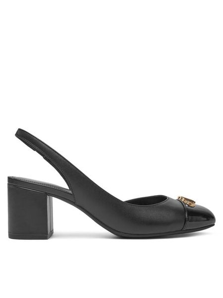 Michael Kors Czółenka Perla Flex Toe Cap Pump 40R5PLMP1L Czarny. Czarne czółenka damskie Michael Kors, bez wzorów, ze skóry, bez obcasa, bez zapięcia. Za 489.99 zł.