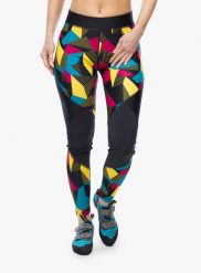 Legginsy wspinaczkowe La Sportiva Dimension Tights. Czarne legginsy damskie La Sportiva, bez wzorów, z materiału. Za 269.49 zł.