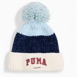 Czapka Zimowa Puma Varsity Beanie. Niebieskie czapki damskie Puma, na zimę, bez wzorów, eleganckie. Za 79.20 zł.