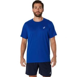 Koszulka Asics Core. Niebieskie koszulki sportowe męskie Asics, l, bez wzorów, bez ramiączek, do biegania. Za 198.00 zł.