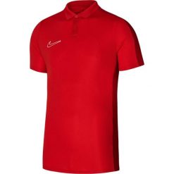Koszulka sportowa męska Nike Drifit Academy. Czerwone koszulki sportowe męskie Nike, m, bez wzorów, z poliesteru, bez ramiączek, do piłki nożnej. Za 176.60 zł.