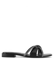 Badura Klapki AGATA-21463PE Czarny. Czarne klapki damskie Badura, bez wzorów, ze skóry, bez obcasa, bez zapięcia. Za 159.99 zł.
