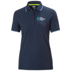 Damska koszulka polo Helly Hansen the ocean race. Niebieskie bluzki damskie Helly Hansen, bez wzorów, sportowe, bez kołnierzyka, bez ramiączek. Za 325.50 zł.