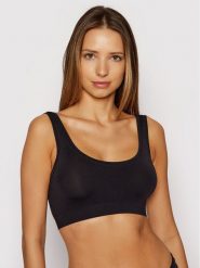 Hanro Biustonosz top Touch Feeling 1810 Czarny. Czarne biustonosze Hanro, xs, bez wzorów, z syntetyku, bez kołnierzyka, bez ramiączek. Za 249.99 zł.