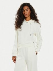 Guess Bluza V4BQ02 KCHR2 Beżowy Regular Fit. Brązowe bluzy damskie Guess, xxs, z aplikacjami, z syntetyku, bez ramiączek, bez kaptura. Za 179.99 zł.