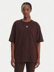 Adidas T-Shirt Essentials Boyfriend KD1371 Brązowy Oversize. Brązowe t-shirty damskie Adidas, m, bez wzorów, z bawełny, bez kołnierzyka, bez ramiączek. Za 109.99 zł.