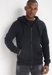 Czarna Bluza z Kapturem Gorgo. Czarne bluzy męskie Born2be, m, bez wzorów, z jeansu, z kapturem. Za 49.99 zł.