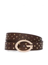 Guess Pasek BW9502 P6430 Brązowy. Brązowe paski damskie Guess, z aplikacjami, ze skóry. Za 255.99 zł.
