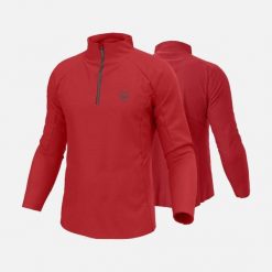 Polar zapinany na zamek błyskawiczny Rossignol Blackside. Czerwone bluzy sportowe męskie Rossignol, m, bez wzorów, z polaru, bez kaptura. Za 389.99 zł.