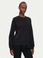 KARL LAGERFELD Bluza 246W1804 Czarny Regular Fit. Czarne bluzy damskie KARL LAGERFELD, xs, bez wzorów, z bawełny, bez ramiączek, bez kaptura. Za 739.99 zł.