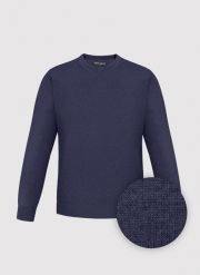 PAKO LORENTE - Granatowy sweter męski v-neck. Niebieskie swetry męskie Pako Lorente, na jesień, l, bez wzorów, z bawełny, bez kołnierzyka, bez ramiączek. Za 199.99 zł.