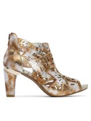 Laura Vita Sandały Albane 48 Złoty. Żółte sandały damskie Laura Vita, bez wzorów, ze skóry, bez obcasa, na słupku, bez zapięcia. Za 529.99 zł.