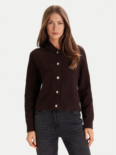 Morgan Kardigan 252-MPACK Brązowy Regular Fit. Brązowe kardigany damskie Morgan, xs, bez wzorów, z syntetyku, bez kołnierzyka. Za 189.99 zł.