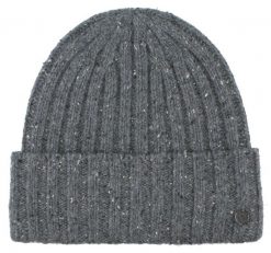 Ciepła, Wełnina Czapka (Beanie) - V. Fraas - Popiel, Melanż. Szare czapki męskie V. Fraas, na jesień, bez wzorów, z poliamidu. Za 45.00 zł.